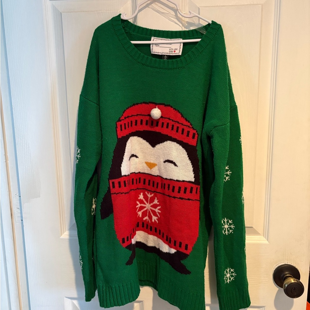 Green Penguin Sweater